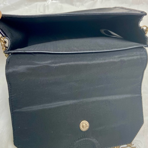 Jimmy Choo Black Faux Patent Leather Cosmetic Pouch Crossbody 7.5in x 5in x 2.5 - Picture 9 of 11